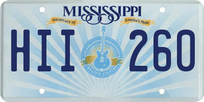 MS license plate HII260