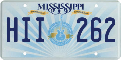 MS license plate HII262