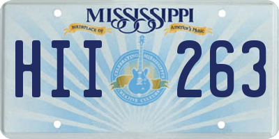 MS license plate HII263