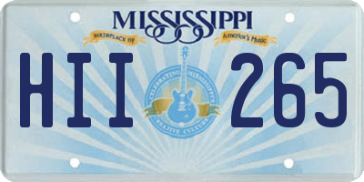 MS license plate HII265