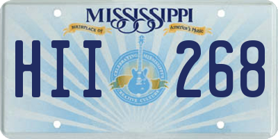 MS license plate HII268