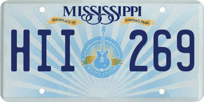 MS license plate HII269