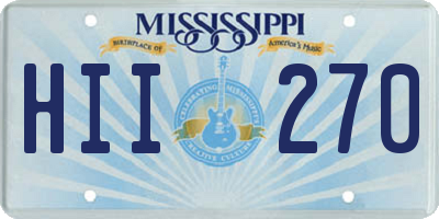 MS license plate HII270