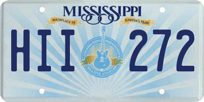 MS license plate HII272