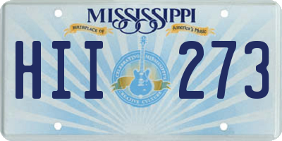 MS license plate HII273