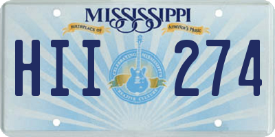 MS license plate HII274