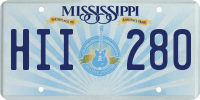 MS license plate HII280