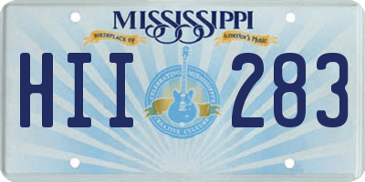 MS license plate HII283