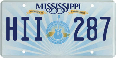 MS license plate HII287
