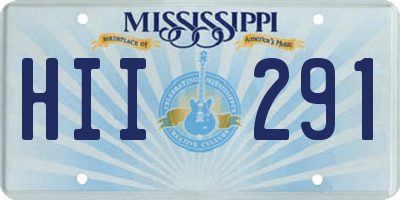 MS license plate HII291