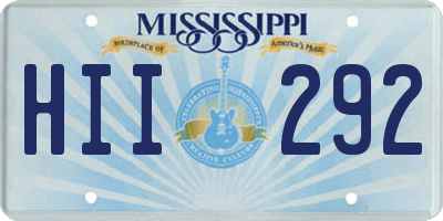 MS license plate HII292
