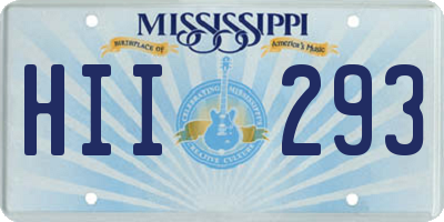 MS license plate HII293