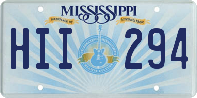 MS license plate HII294