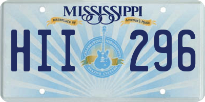 MS license plate HII296