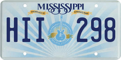 MS license plate HII298