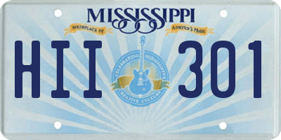 MS license plate HII301