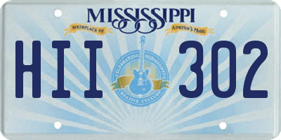 MS license plate HII302