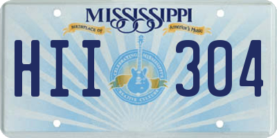 MS license plate HII304