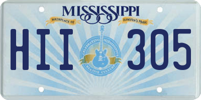 MS license plate HII305