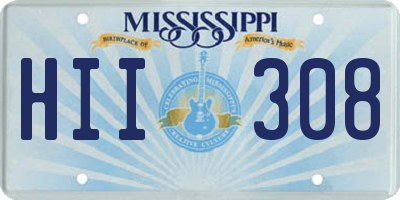 MS license plate HII308