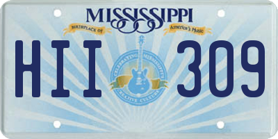 MS license plate HII309