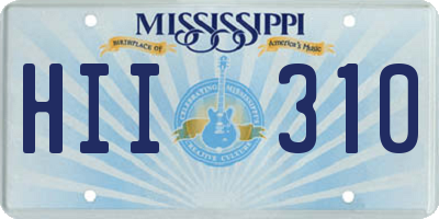 MS license plate HII310