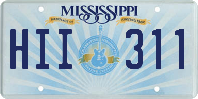 MS license plate HII311