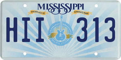 MS license plate HII313