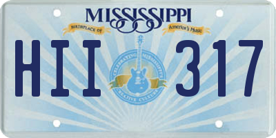 MS license plate HII317