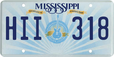 MS license plate HII318