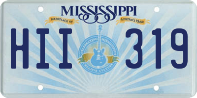 MS license plate HII319