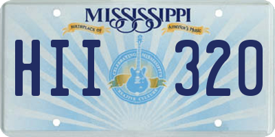 MS license plate HII320