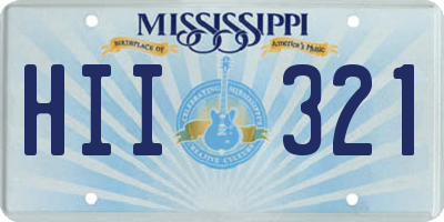 MS license plate HII321