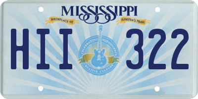 MS license plate HII322
