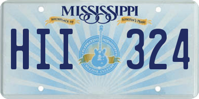 MS license plate HII324
