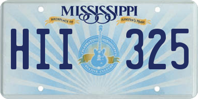 MS license plate HII325