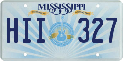 MS license plate HII327