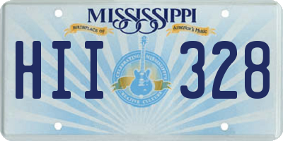 MS license plate HII328