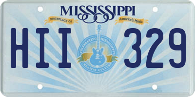 MS license plate HII329