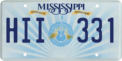 MS license plate HII331