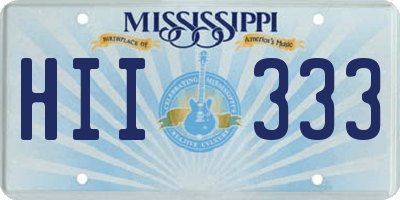 MS license plate HII333