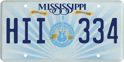 MS license plate HII334