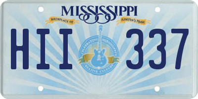 MS license plate HII337
