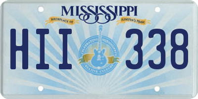 MS license plate HII338