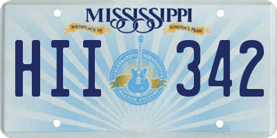 MS license plate HII342