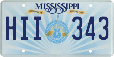 MS license plate HII343