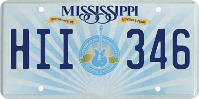 MS license plate HII346