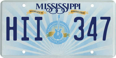 MS license plate HII347
