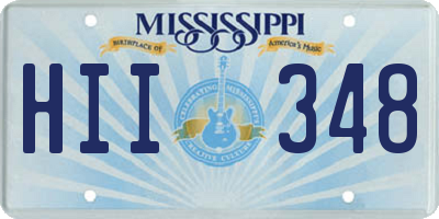 MS license plate HII348