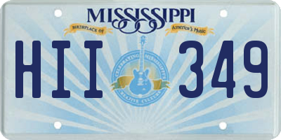 MS license plate HII349